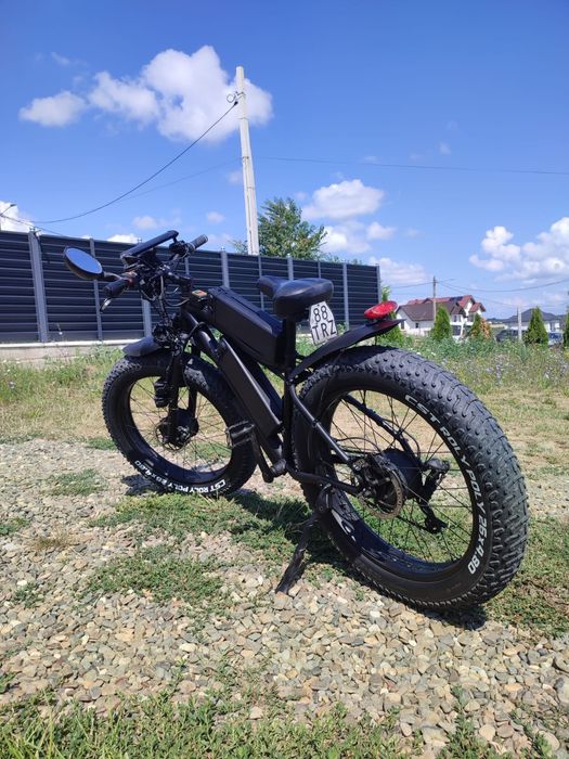 Bicicletă electrică fat bike 2 motoare