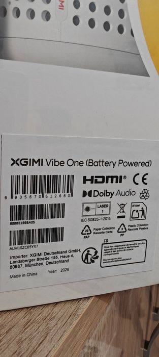 Videoproiector XGIMI Vibe One Battery licență Netflix