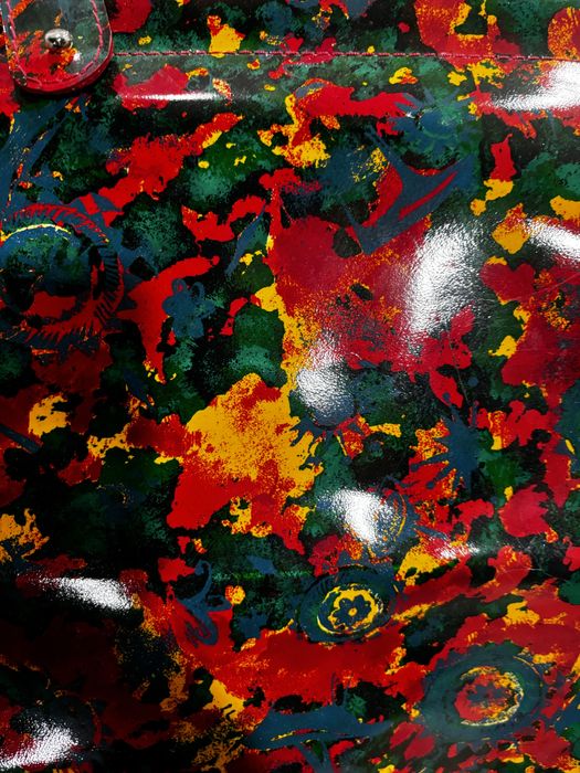 Чанта, естествена кожа, лачена, нова, ръчна изработка