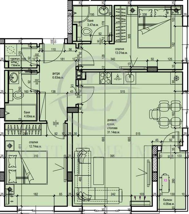 Продава се Тристаен апартамент в Пловдив, Кючук Париж - 106 кв.м за 1604 €/кв.м - Снимка #2