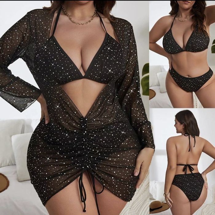 Купальник раздельный с накидкой