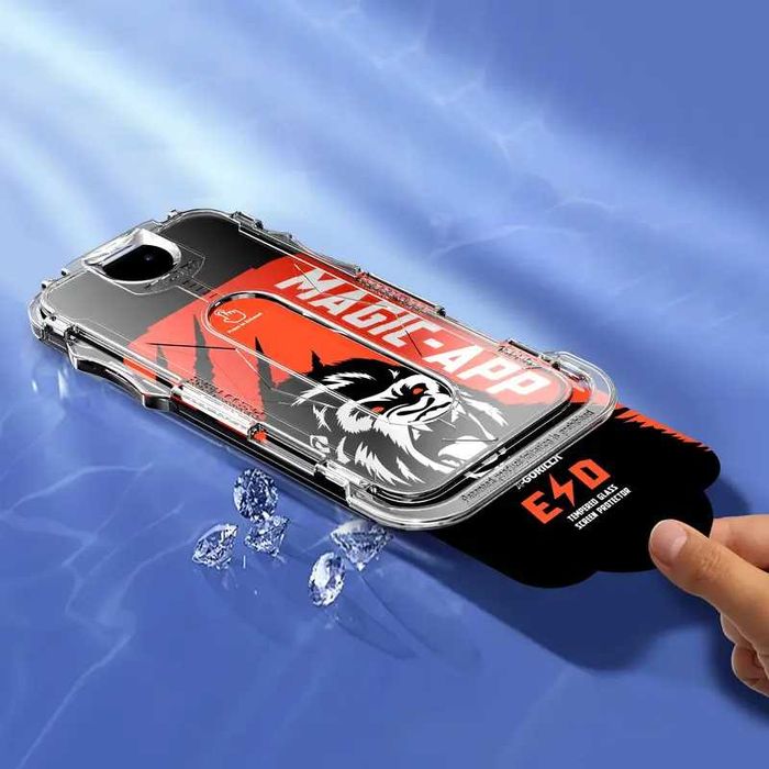 Gorilla glass протектор с лесно поставяне за iPhone 13/14/15/16/17