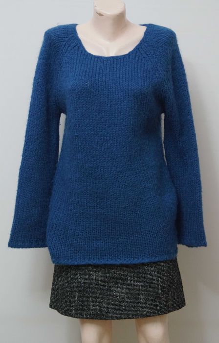 Pulover GANII mohair albastru  oversized marimea  xs