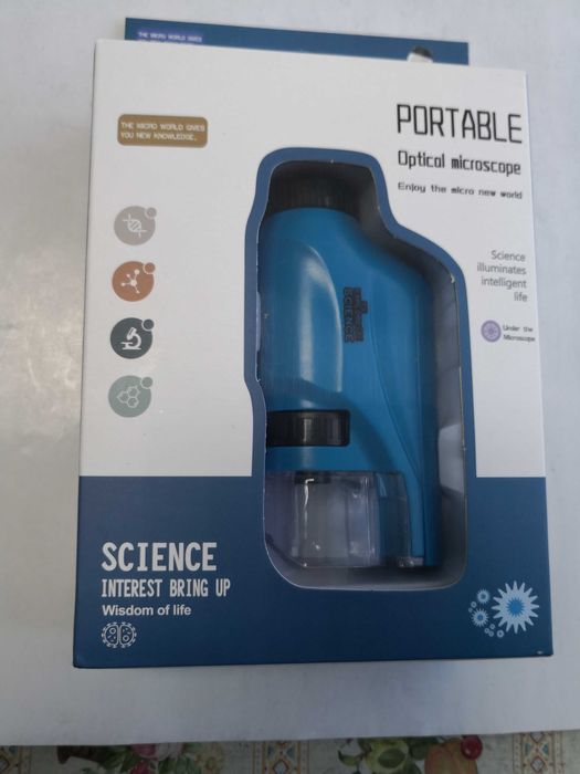 Mini microscop portabil cu baterie si marire 60-120x