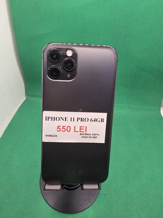 Iphone 11 Pro 64GB•Bateria 100%•Face id def•Amanet Lazar Crangasi •44462