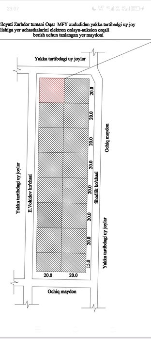 Quruq yerlar toʻrtda  uchastka sotiladi zarbdor oqar qishlogʻida