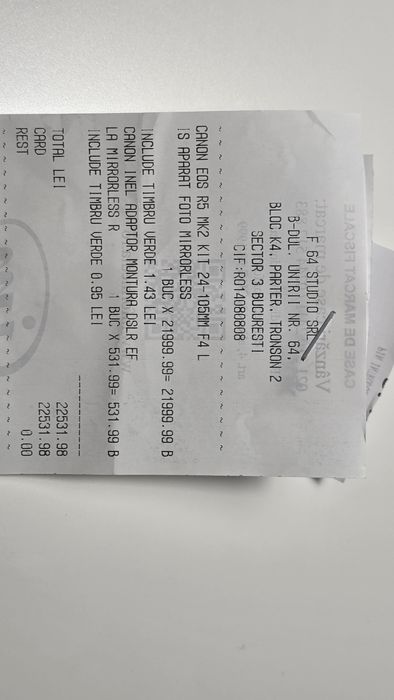 Obiectiv Nou Canon RF 24 105 F4 L IS USM Garantie F64