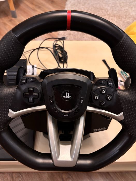HORI RWA: Racing Wheel APEX гейминг волан, черен, за PlayStation 5, Playstation 4, PC