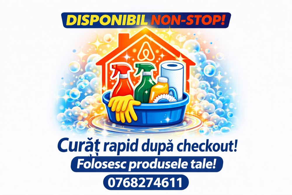 Curăț Airbnb-uri NON-STOP | Rapid și de încredere | București