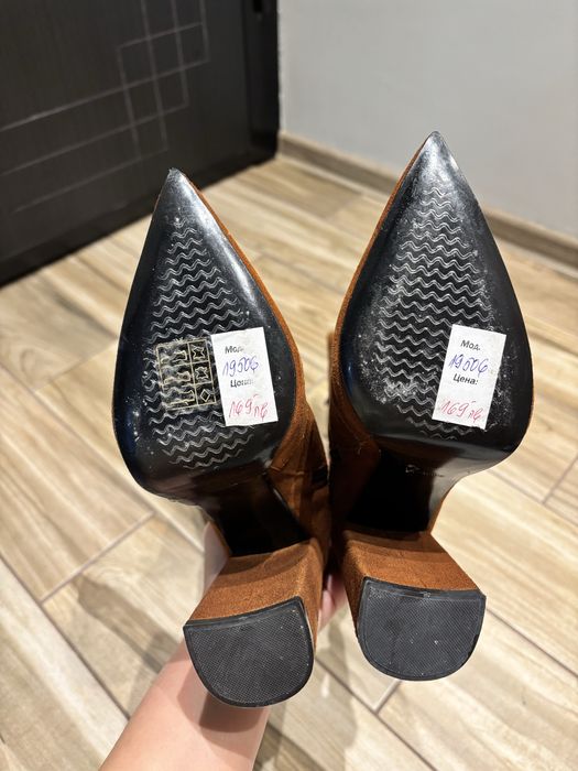 Дамски ботуши от естествен велур