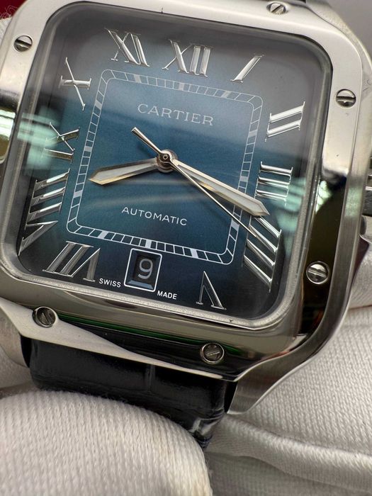 Cartier santos 100 синьо