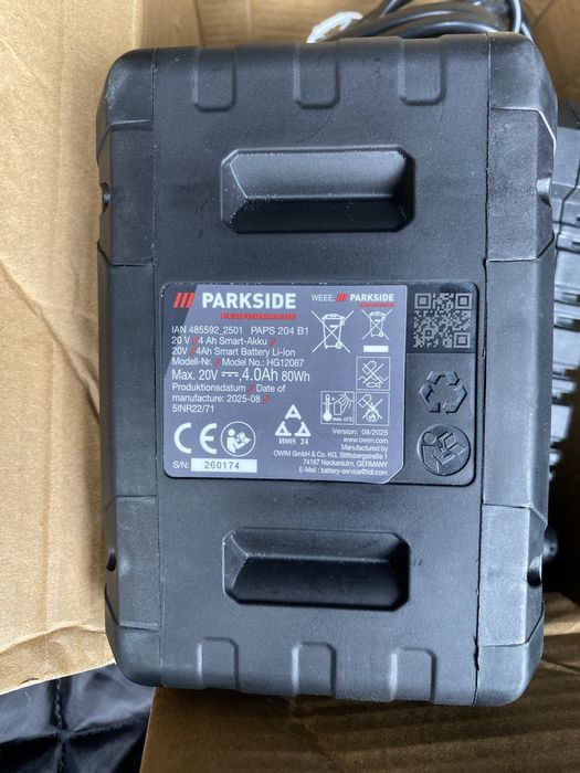 Oferta !Acumultator/ baterie parkside smart 4 Ah plus incarcator