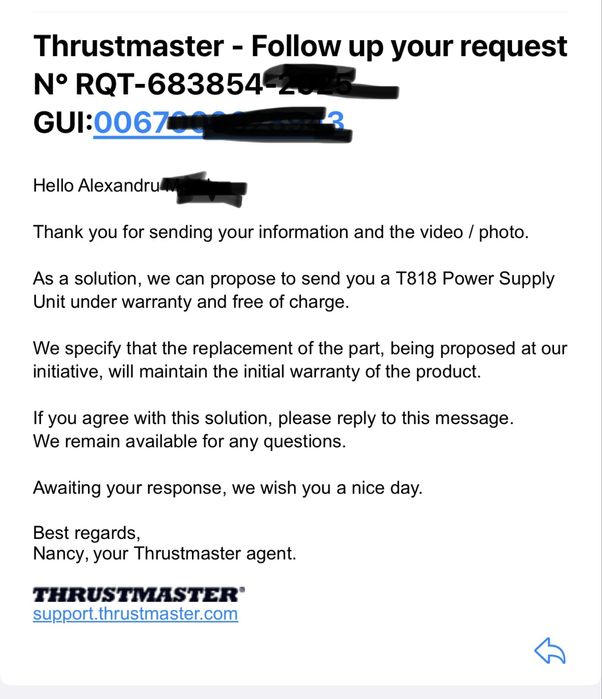 THRUSTMASTER T818 Direct drive, baza, PC