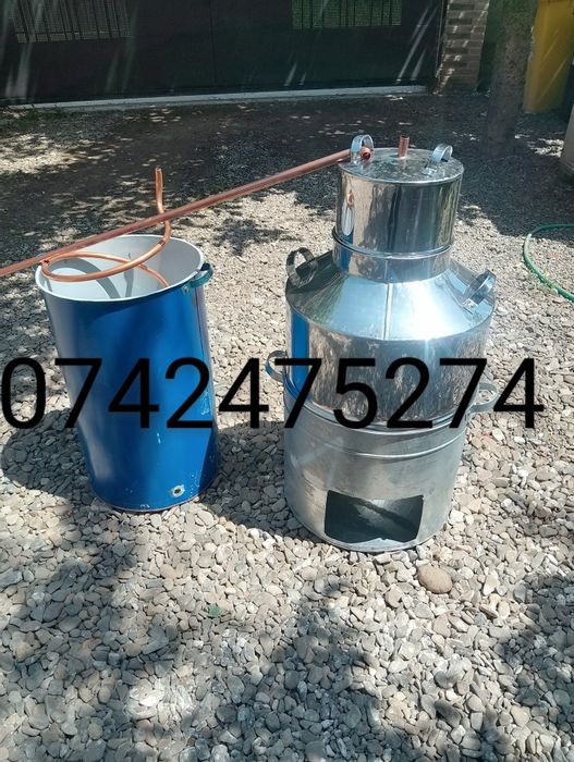 Cazan pt Țuică din Inox,75&135 l+Accesorii