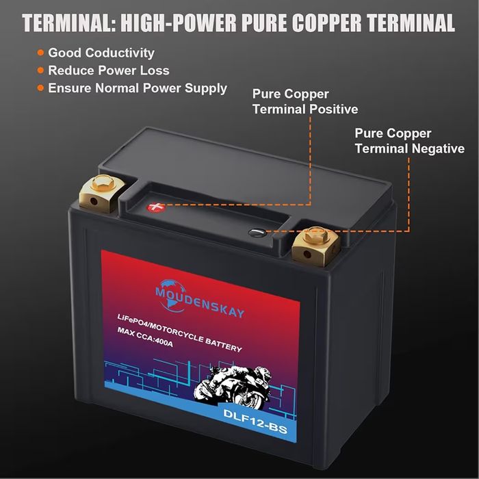 Lithium Battery 12V Lithium with BMS 400CCA YTX12-BS 6AH LiFePO4