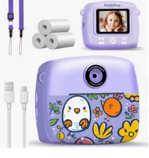 Детска камера с функция за печат Детски фотоапарат с дисплей 4 цвята
