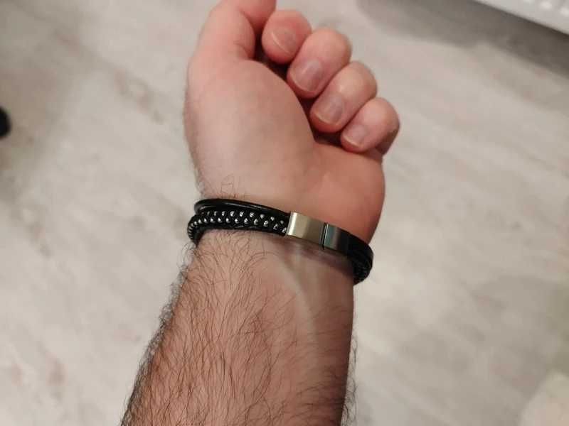 Brățară bărbați JewelryWe, piele, cu închidere magnetică