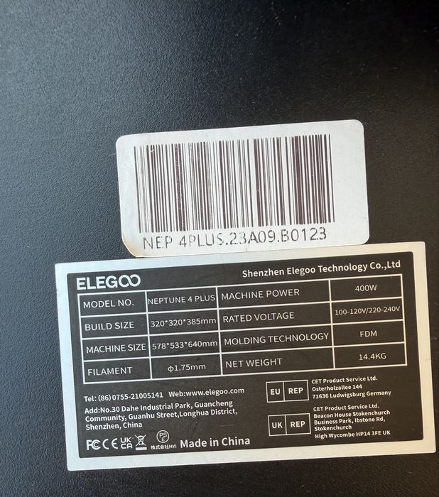 Imprimantă 3D Elegoo Neptune 4 Plus
