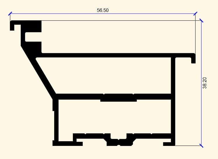 Алюминиевые профили для скрытых дверей. комплект