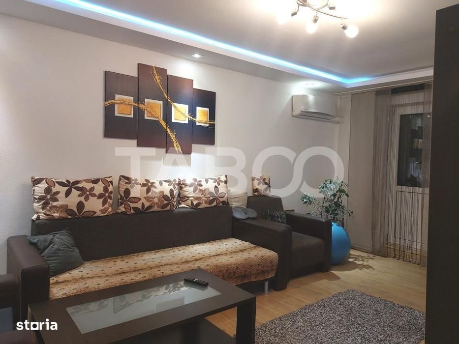 Apartament 55 mpu mobilat utilat 3 camere 2 balcoane pivnita Cisnadie — fotografia 1