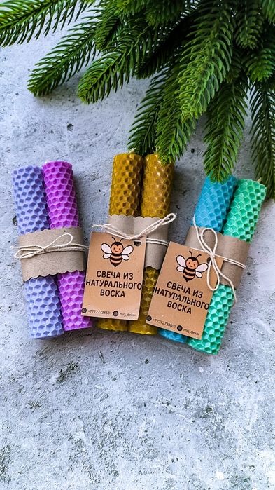 Свечи из вощины. Подарки