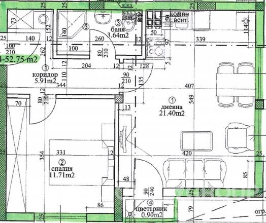 2-стаен в Варна-Виница площ 63 цена 115416