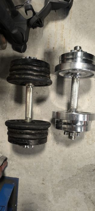 Тежести, дискове за фитнес и дъмбел