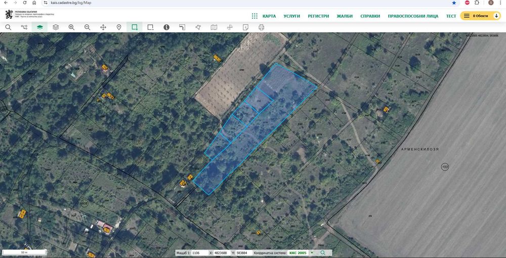 Продава се Парцел в Разград, Васил Левски - 7599 кв.м за 3 €/кв.м - Снимка #1