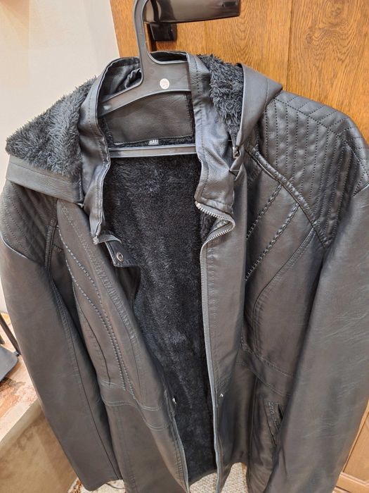Кожено яке с подплата голям  размер