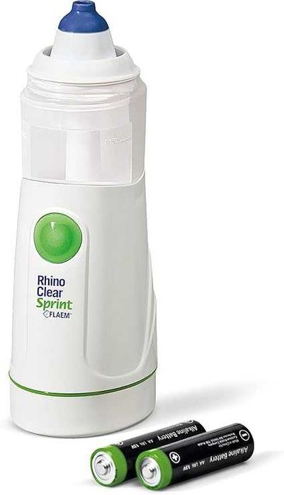 Назален душ Rhino Clear Sprint, иригатор за промиване на дихателни пътища, на батерии