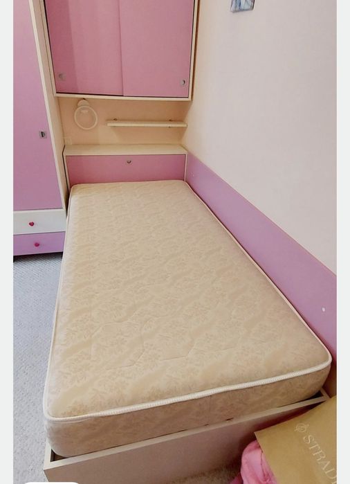 Pat de o persoana 2x1 cu Saltea Domus flex,somiera,cutie depozitare