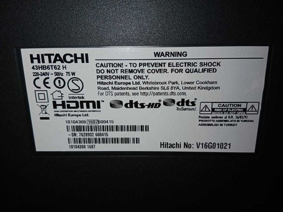 Televizor Orion/ Hitachi,smart,wifi,blutuf,UHD ,4K/FHD ,105/113 cm  cm