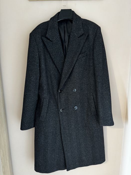 Мъжко двуредово палто от вълна, Zara, размер М