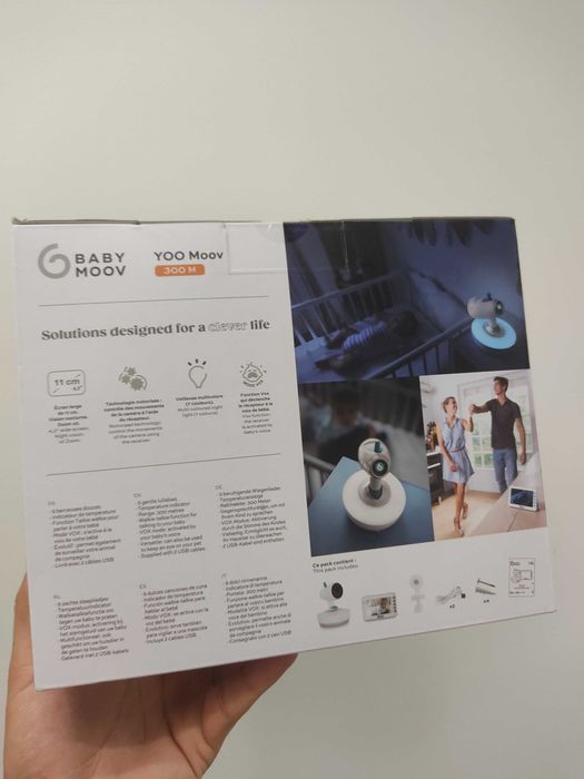 Sistem monitorizare cu camera Babymoov, 7culori, 2xUSB, 360 A°, Sigila