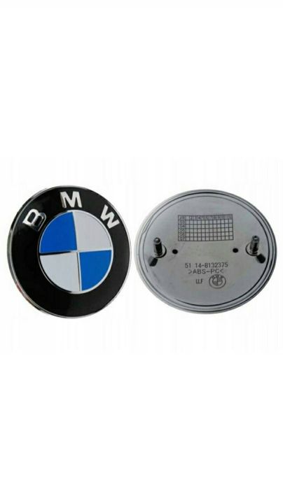 Emblema BMW capota/portbagaj 78mm albastru+alb