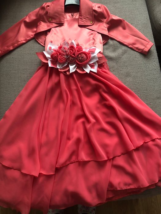 Детска официална рокличка с Болеро/шита по поръчка/КАТО НОВА!