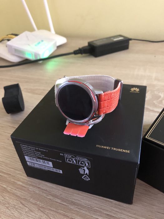 Smartwatch (Ceas)  HUAWEI Watch GT Runner 2 - Titanium, Dawn Orange (Impecabil, Cutie)