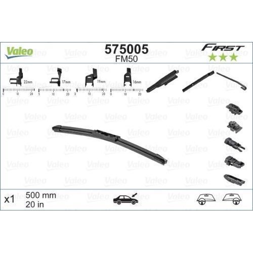 Lamela stergator 500mm/20in Audi, BMW, Citroen, Dacia, Fiat, Ford, Honda, Hyundai, Jeep, Kia, Land Rover, Mazda, Mini, Nissan, Opel, Peugeot,