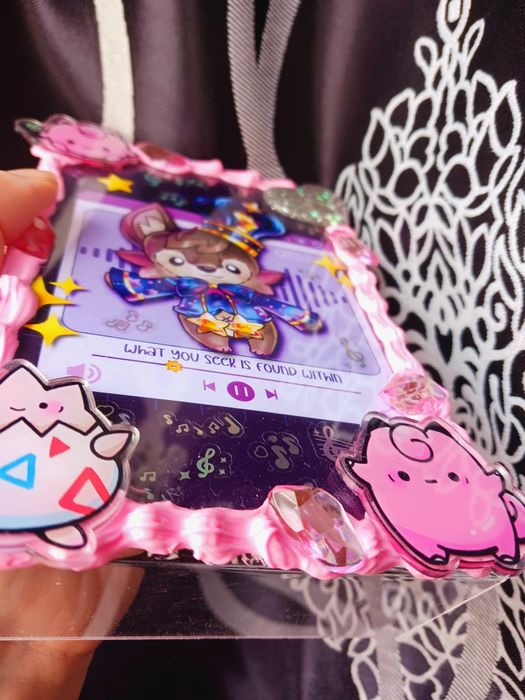 Wolfy Genshin Impact Arta si rama lucrata manual hand-made joc manga