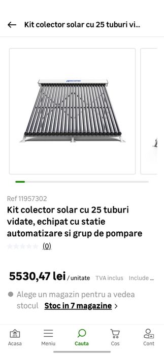 Kit colector solar cu 25 de tuburi vidate + automatizare + vas de expansiune