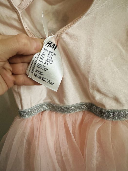 Rochie balerina printesa Elsa ,cu tiul , masura 98- 104, H&M , 3/4 ani