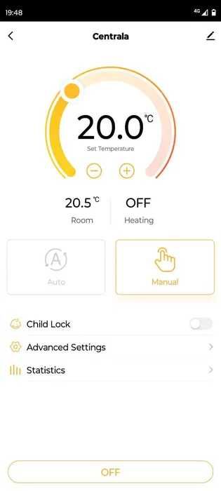 Termostat centrala WIFI Tuya - Nou