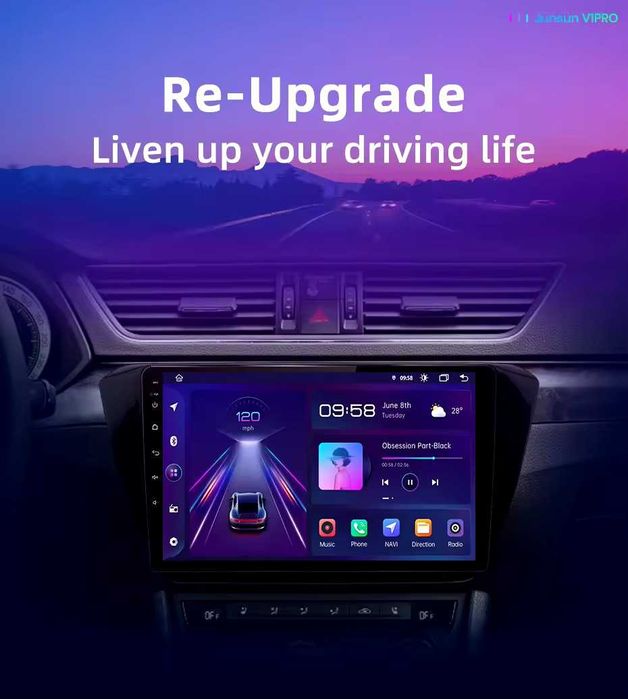 Navigatie android Skoda SUPERB 3 CarPlay AndroidAuto DSP SIM GPS USB