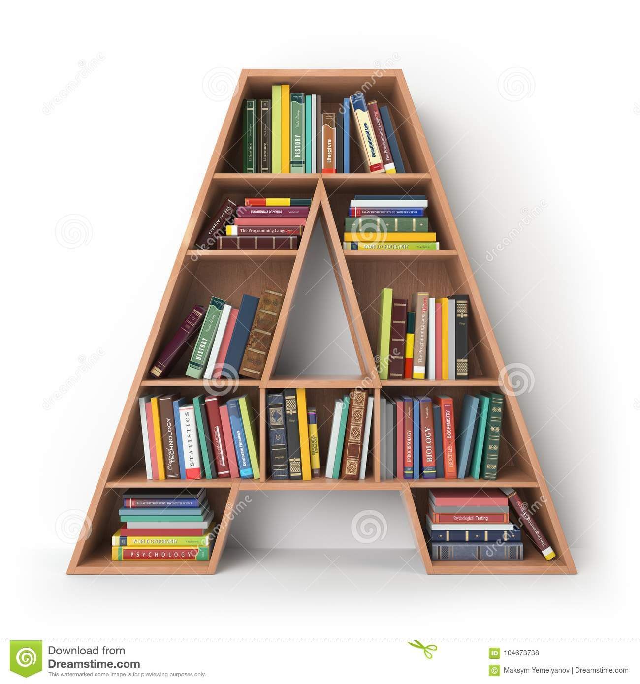 Книжные полки в виде букв