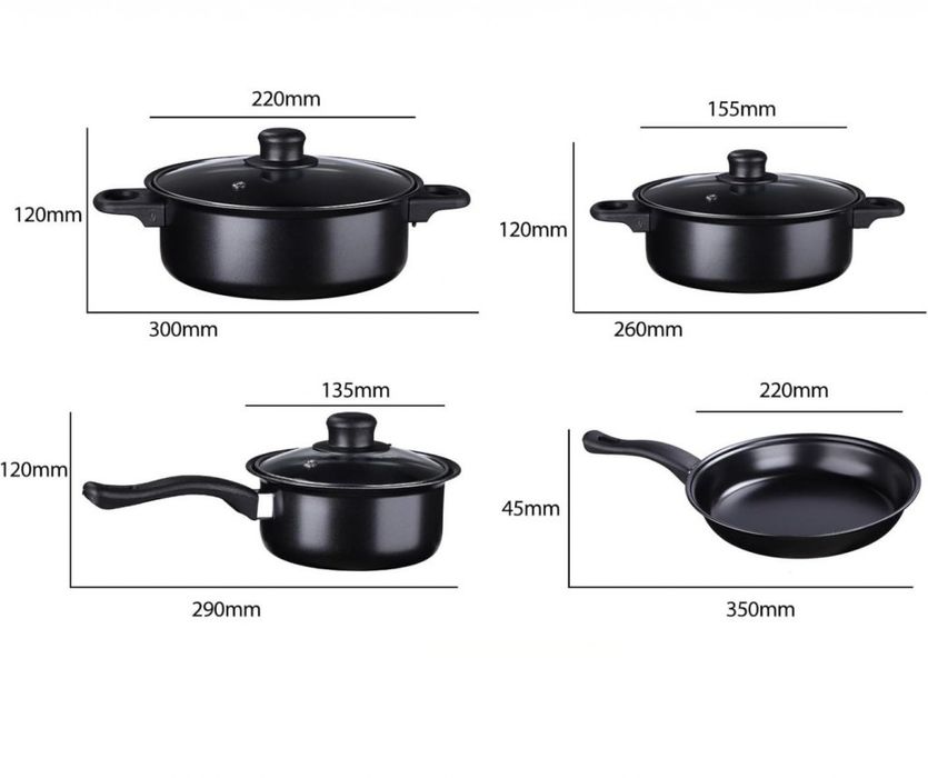 Намаление! Комплект съдове за готвене 13 части Тенджери