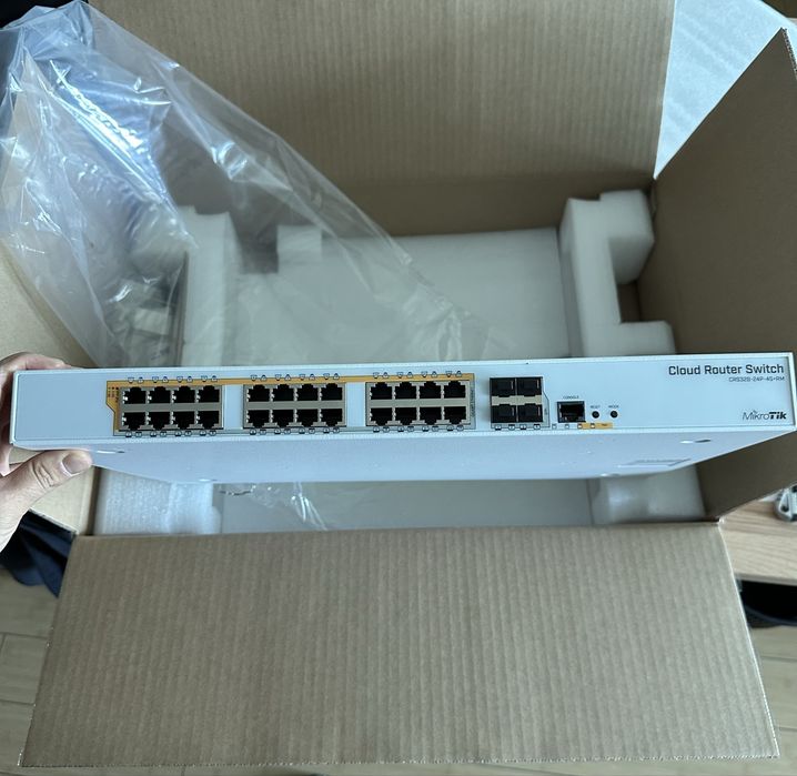 Управляемый PoE-коммутатор MikroTik CRS328-24P-4S+RM