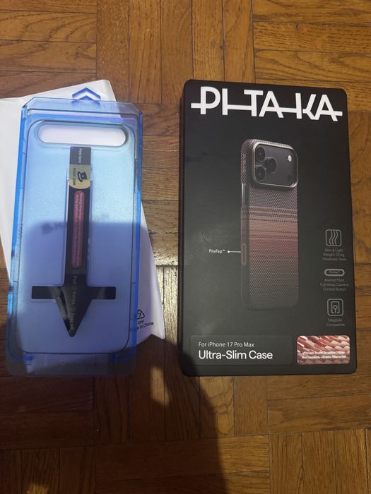 Husa PITAKA sigilată +folie sticlă iPhone 17 Pro Max