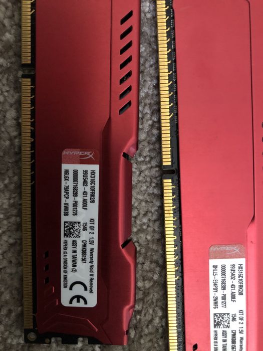 Memorie  ram hyperx  fury 8gb ( 2 x 4gb) ddr3