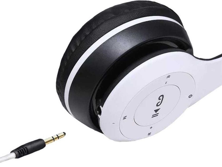 Casti wireless over-ear cu microfon MP3 player slot card SD radio FM