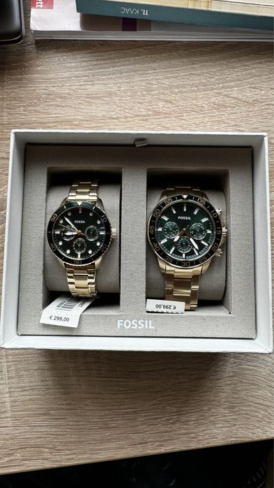 Чисто нов комплект Fosil 100% оригинален дамски мъжки часовник кутия